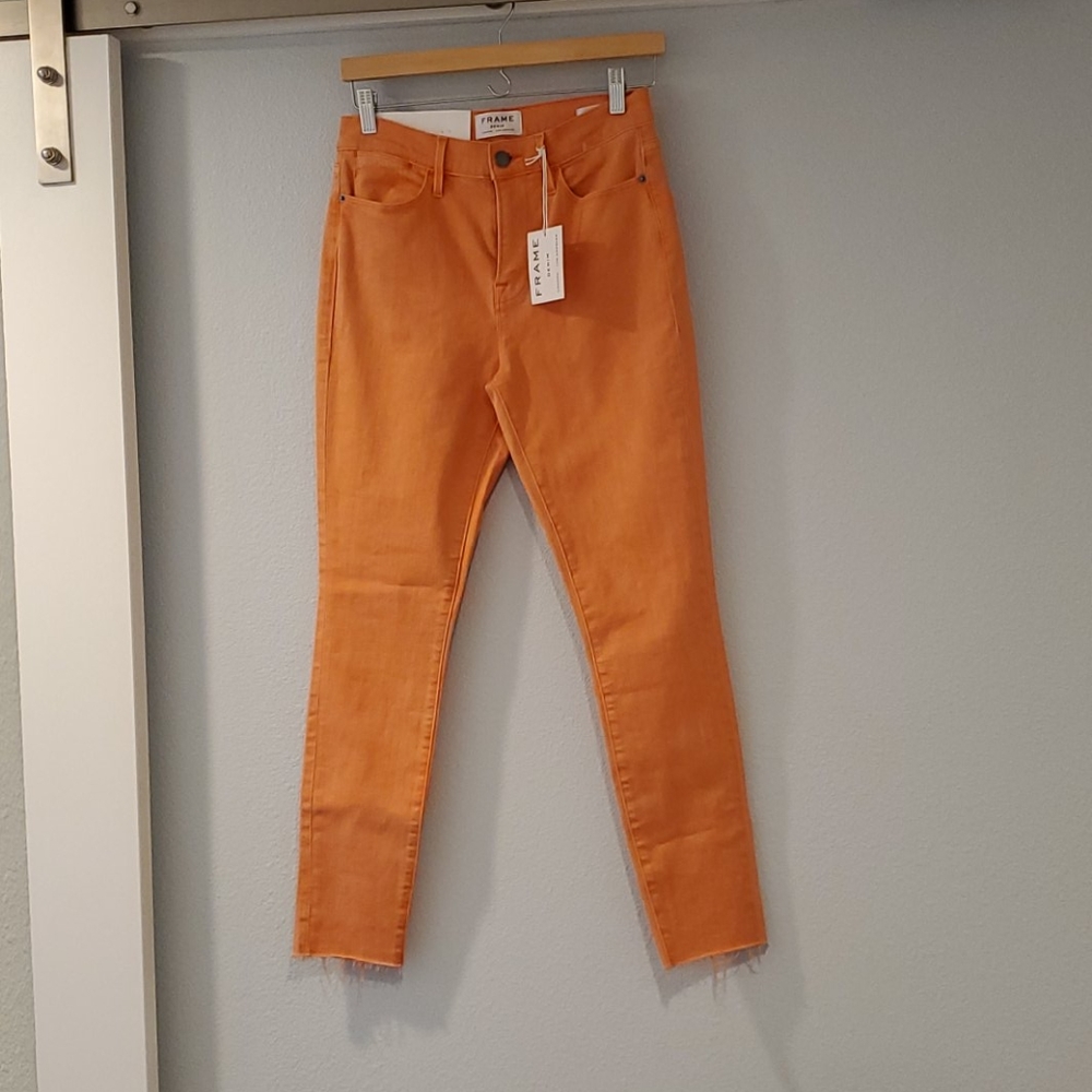 Frame Denim Le High Skinny/Orange crush sz 29